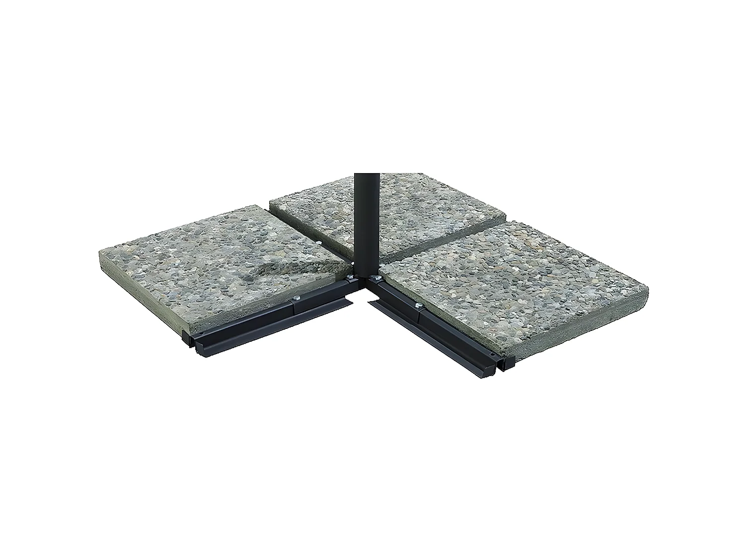 Parasol déporté carré en aluminium 3x3m Roma