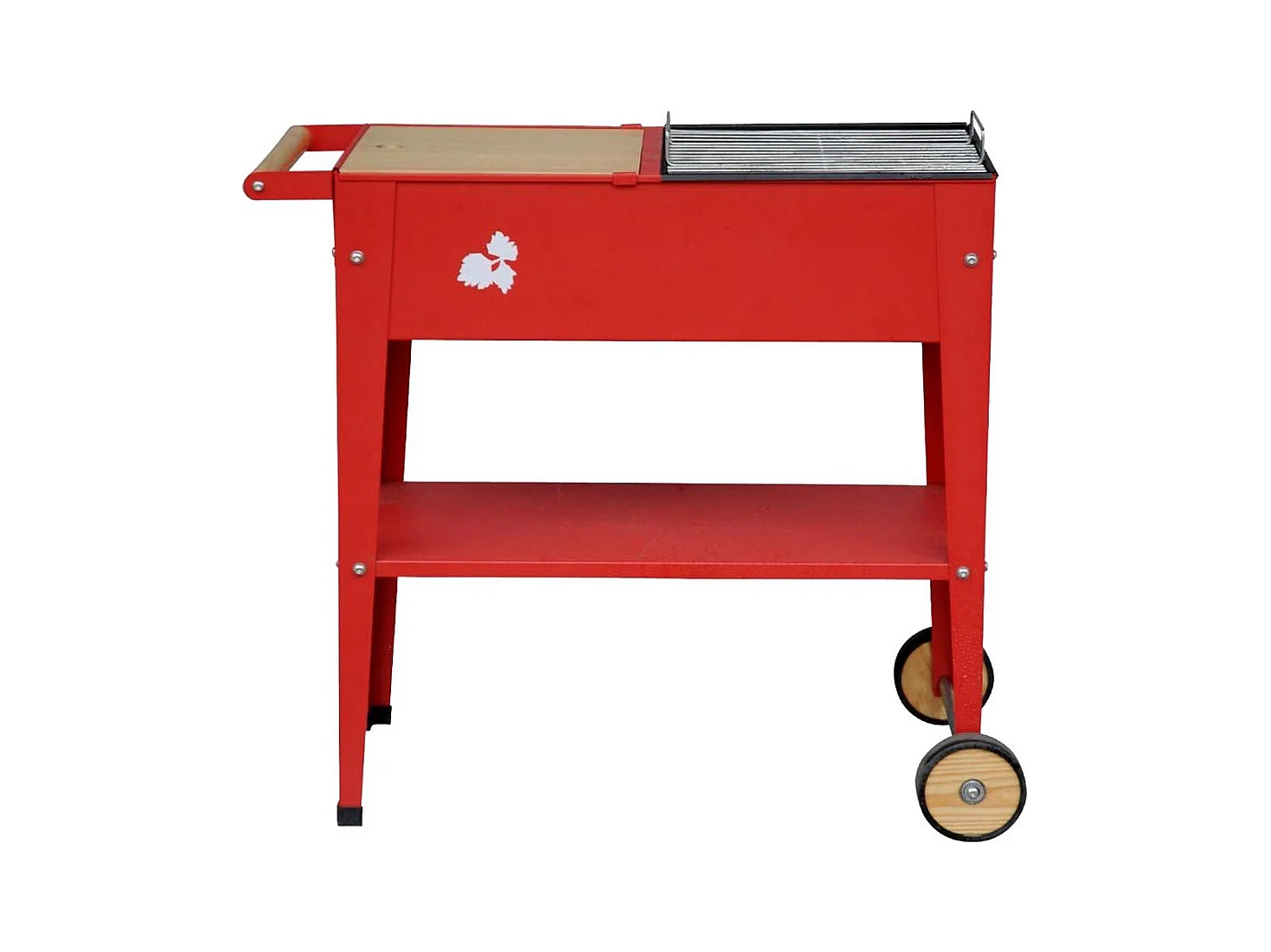 Barbecue charbon de bois en métal sur roulettes Urban