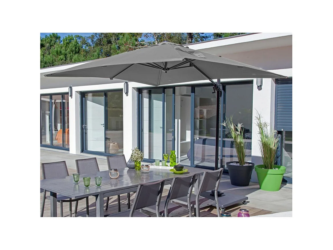 Parasole deportato quadrato in alluminio 3x3m Roma