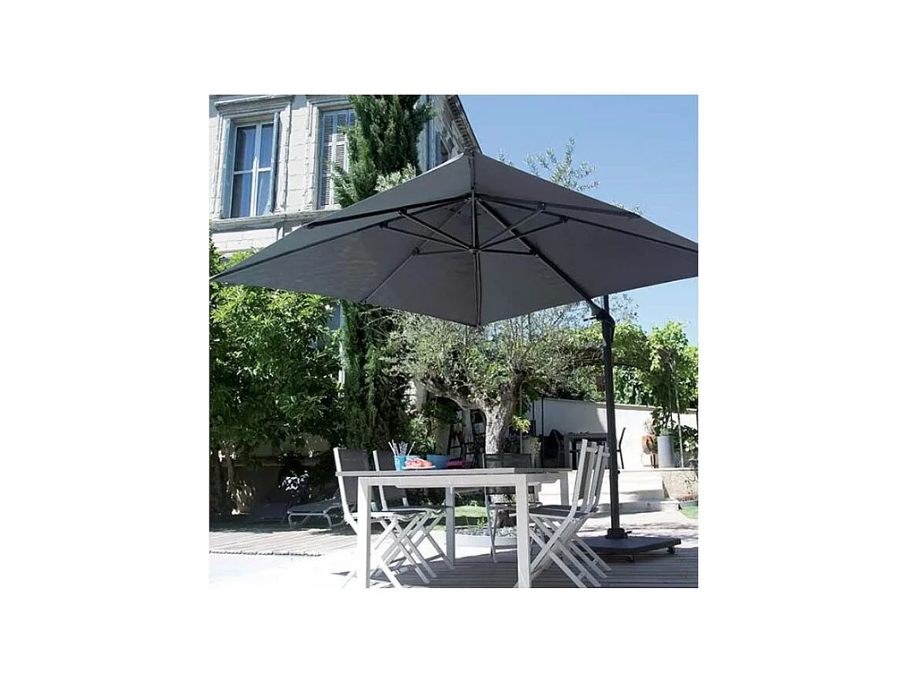 Parasole deportato quadrato in alluminio 3x3m Roma