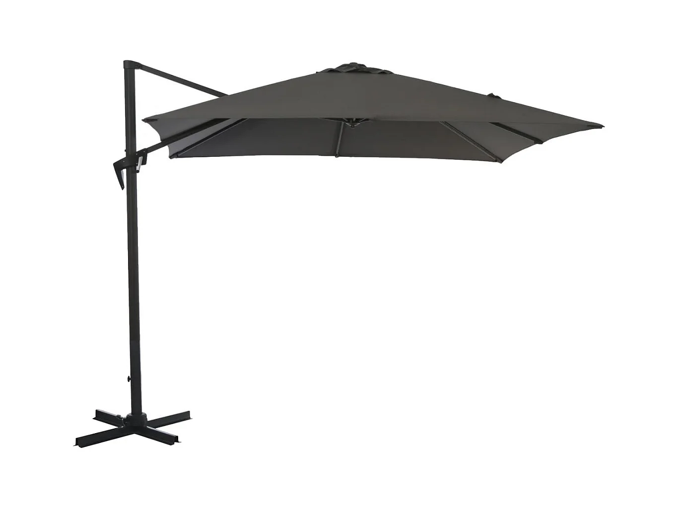 Parasol déporté carré en aluminium 3x3m Roma