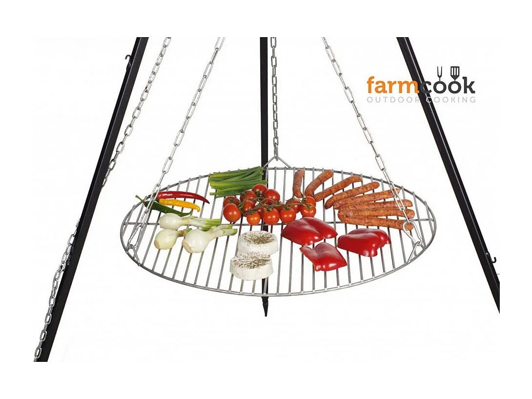 Grill de cuisson en acier inoxydable sur trépieds Nobel 60 cm