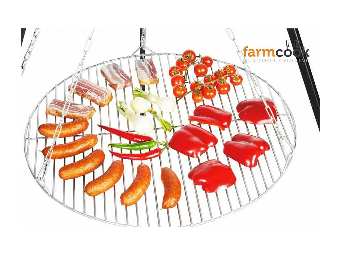 Grill de cuisson en acier inoxydable sur trépieds Nobel 60 cm