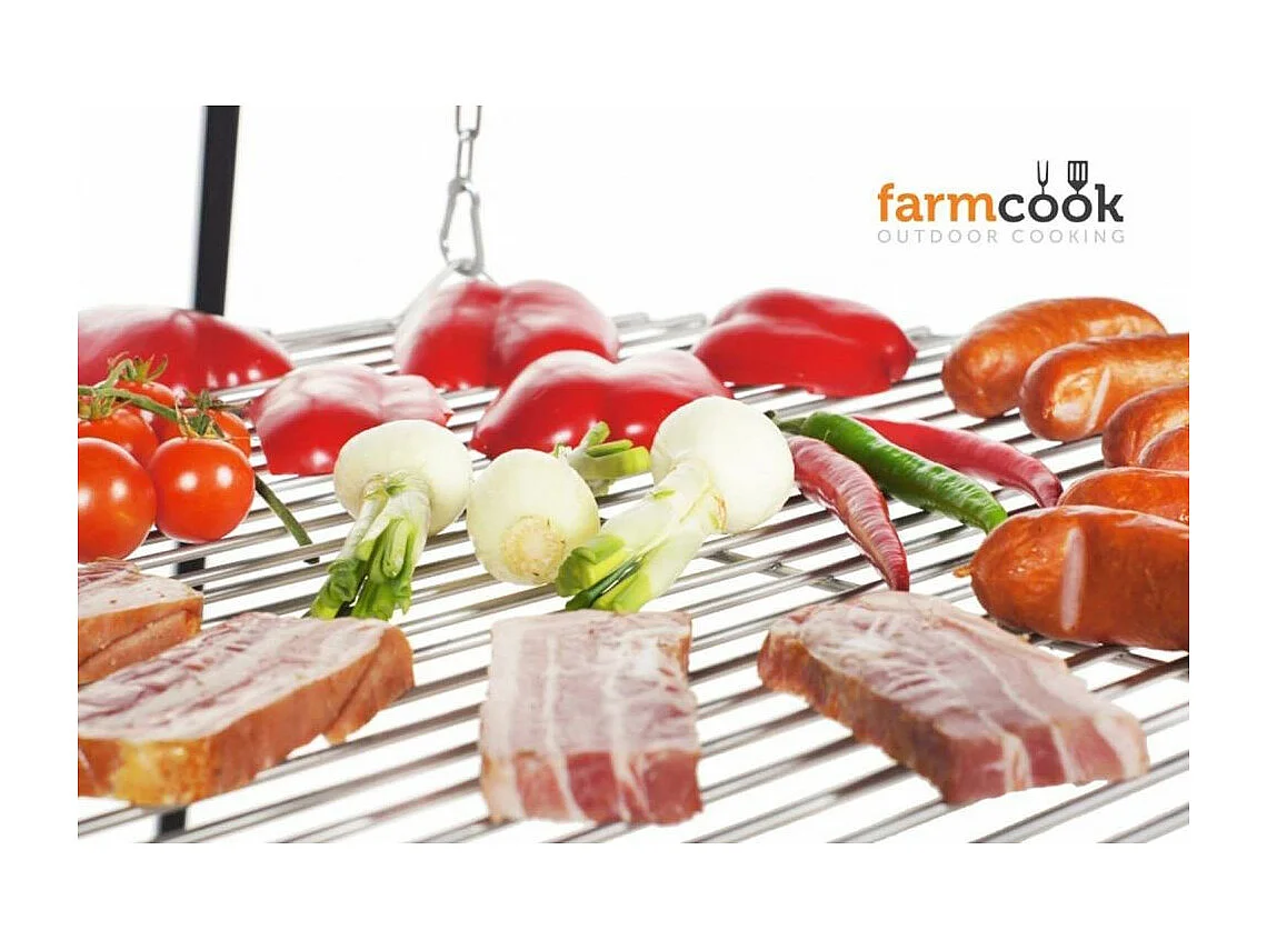 Grill de cuisson en acier inoxydable sur trépieds Nobel 60 cm