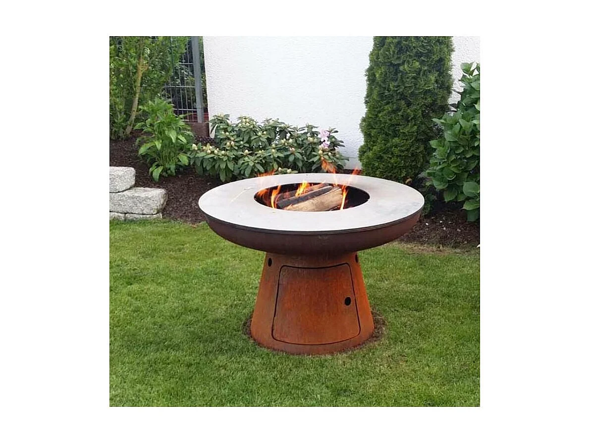 Barbecue brasero en acier  Nero Hauteur 84 cm Diamètre 102 cm