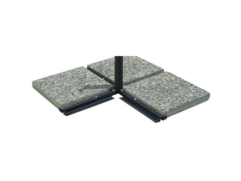 Quadratischer freistehender Sonnenschirm aus Aluminium 3x3m Roma