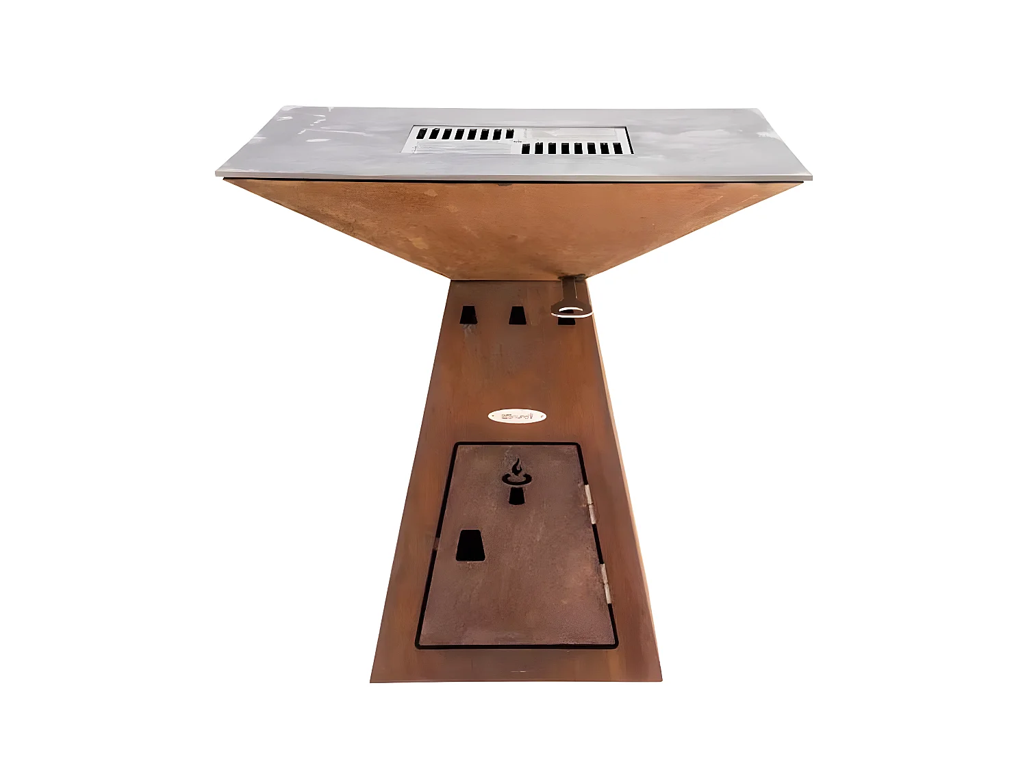 Barbecue brasero en acier Cube Surface de cuisson 82 cm