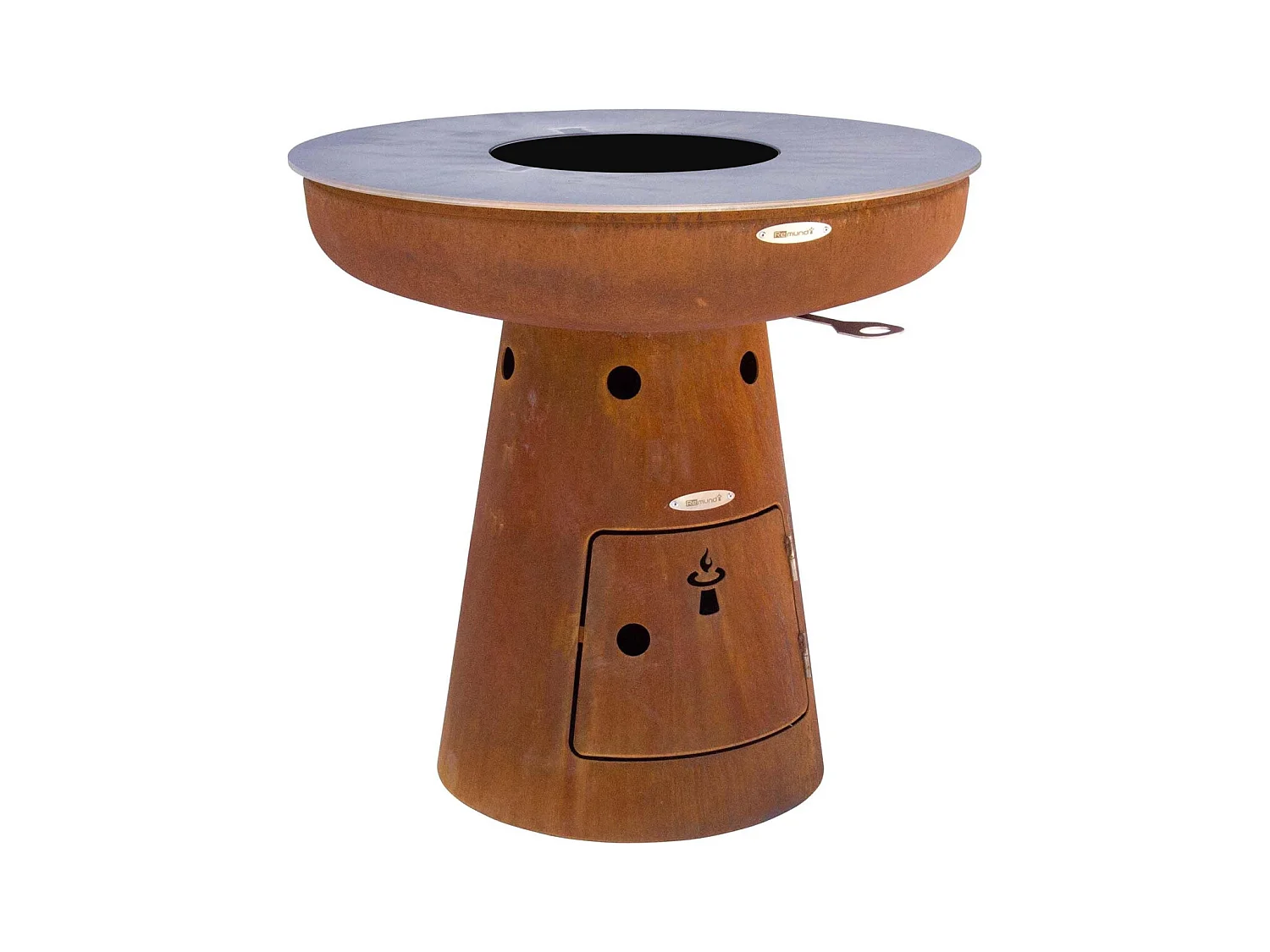 Barbecue brasero en acier  Nero Hauteur 105 cm Diamètre 102 cm