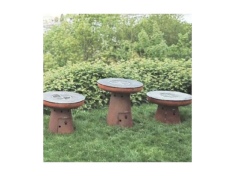 Barbecue brasero en acier  Nero Hauteur 105 cm Diamètre 102 cm