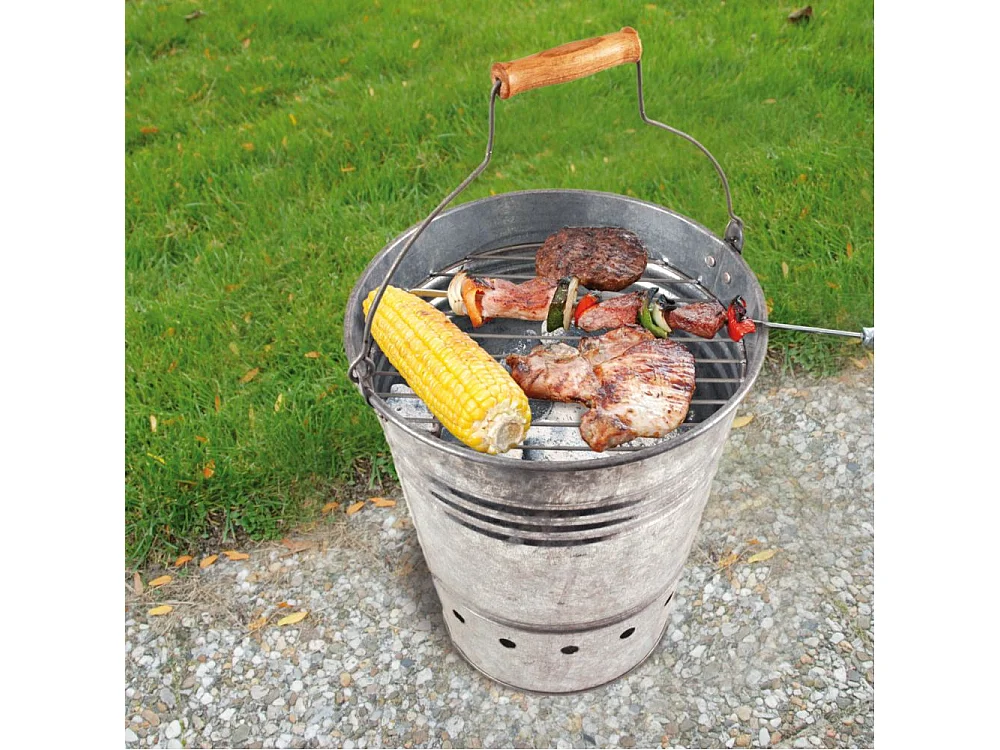 Seau barbecue en métal