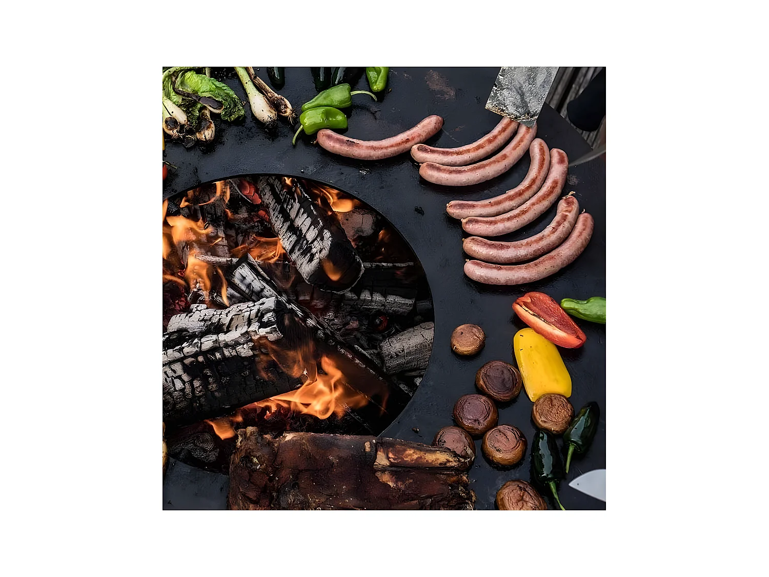 Barbecue brasero en acier Zeus 78 cm