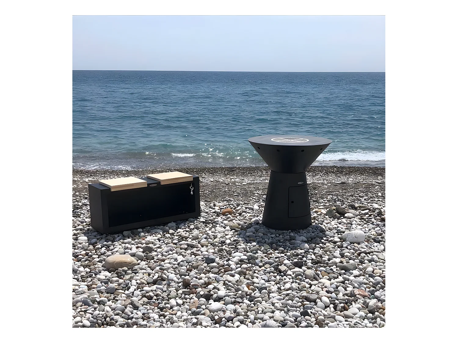 Barbecue brasero en acier Phoenix Hauteur 99 cm Diamètre 99 cm