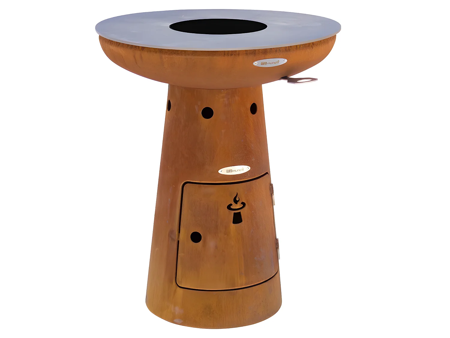 Barbecue brasero en acier  Nero Hauteur 75 cm Diamètre 62 cm