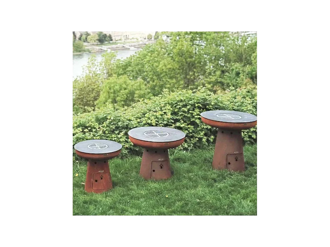 Barbecue brasero en acier  Nero Hauteur 79 cm Diamètre 82 cm