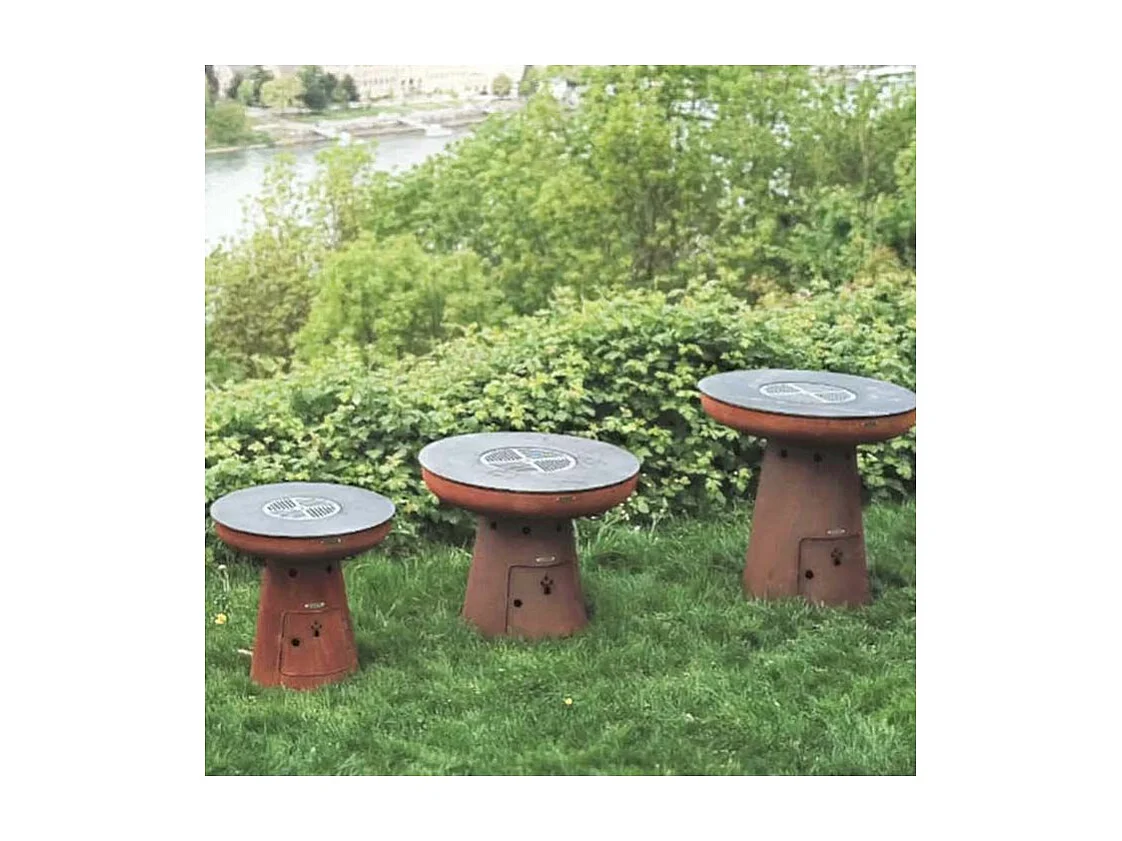 Barbecue brasero en acier  Nero Hauteur 79 cm Diamètre 82 cm