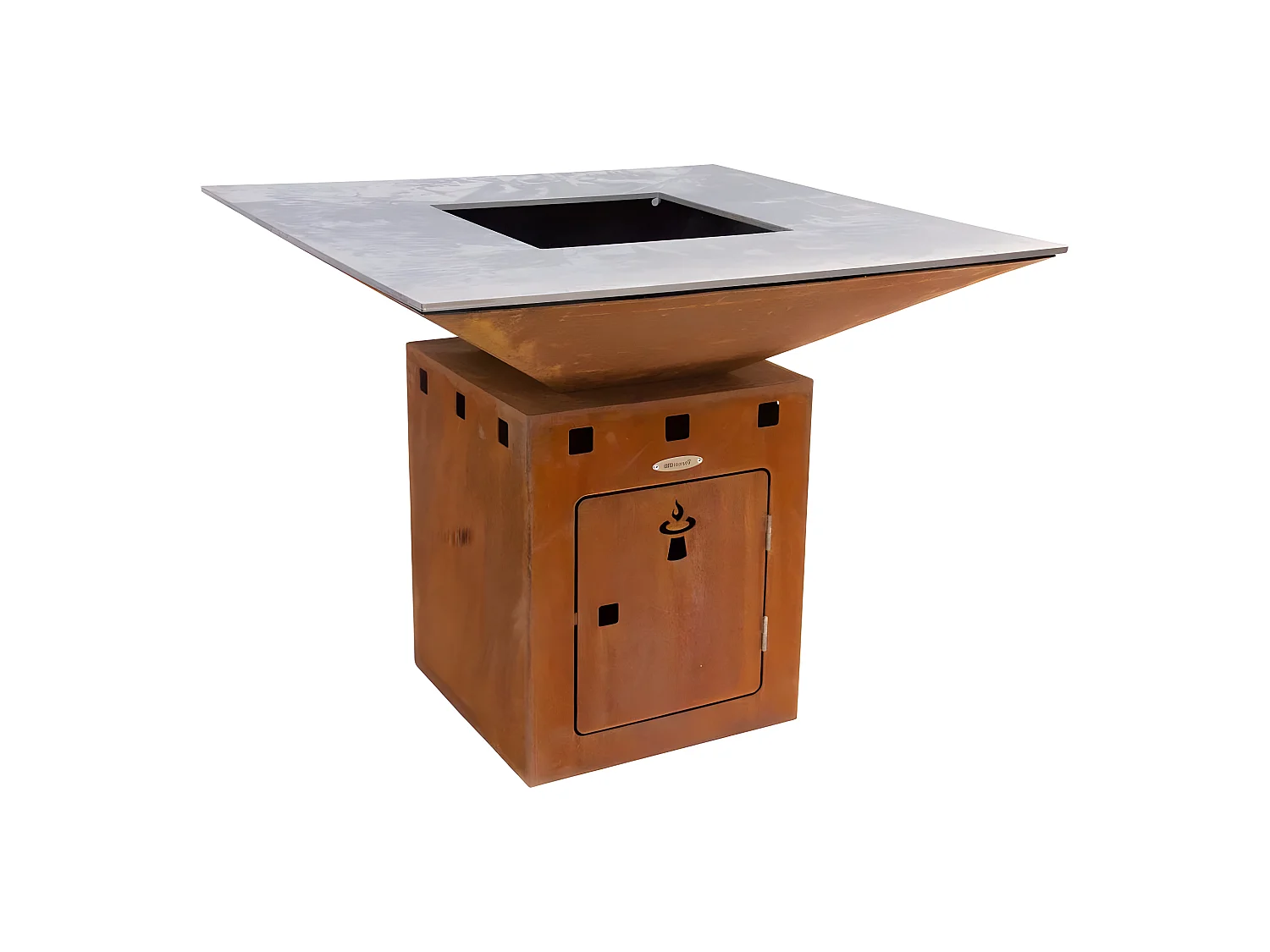 Barbecue brasero en acier Cube Surface de cuisson 102 cm