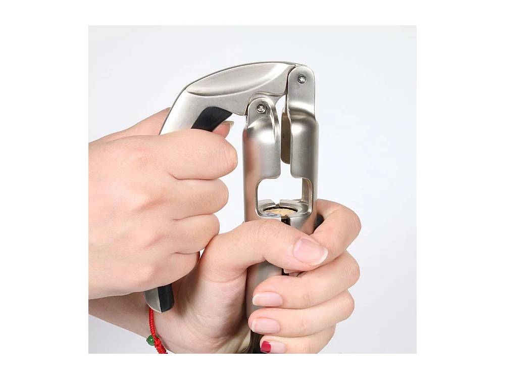 Pince Tire Bouchon "Vin Pétillant" 14cm Argent