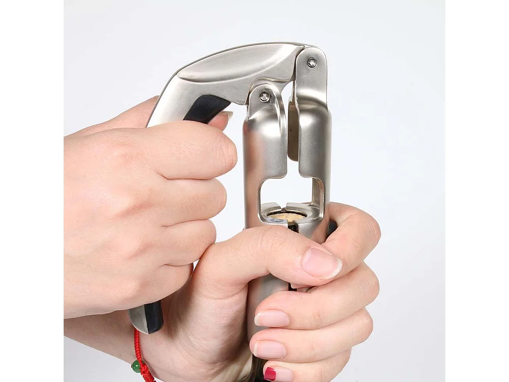 Pince Tire Bouchon "Vin Pétillant" 14cm Argent