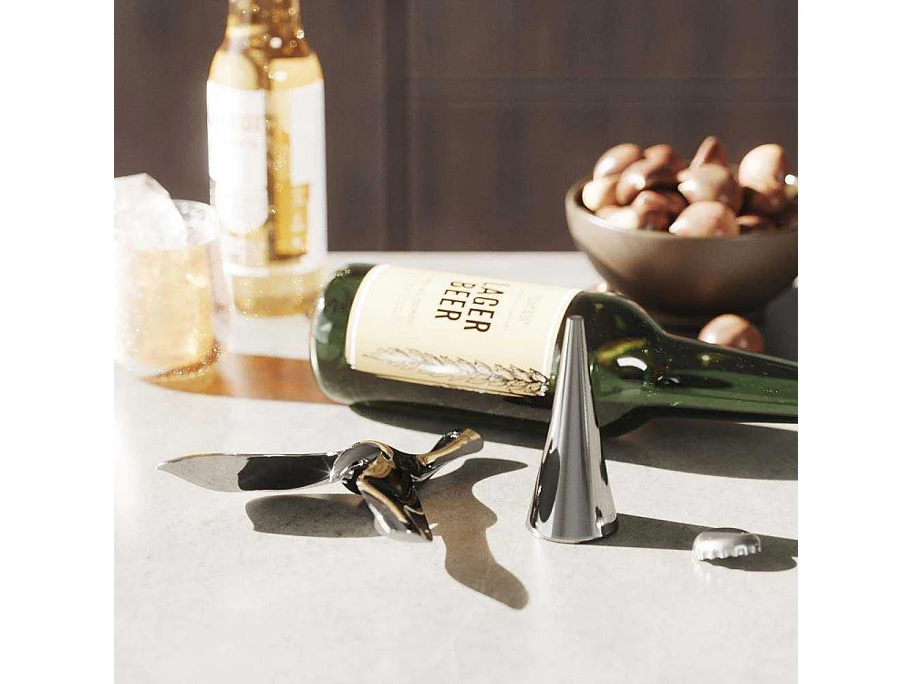 Décapsuleur oiseau design en métal chromé Tipsy