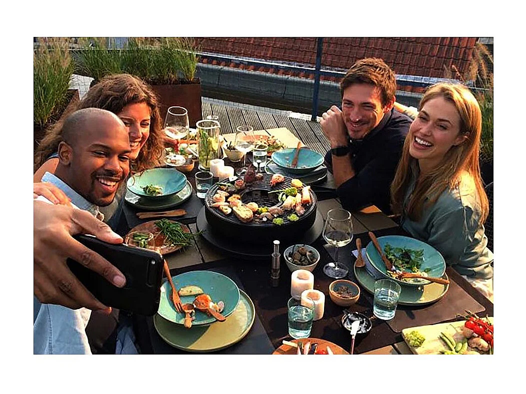 Grillplatte "Tabl'O" + 6 Kokosbriketts + Zange (mitgeliefert)