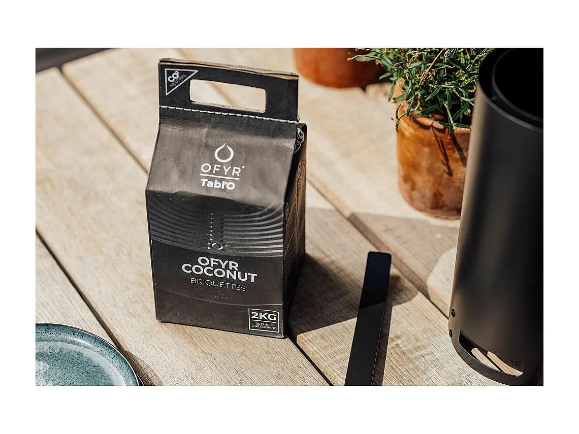 Grillplatte "Tabl'O" + 6 Kokosbriketts + Zange (mitgeliefert)