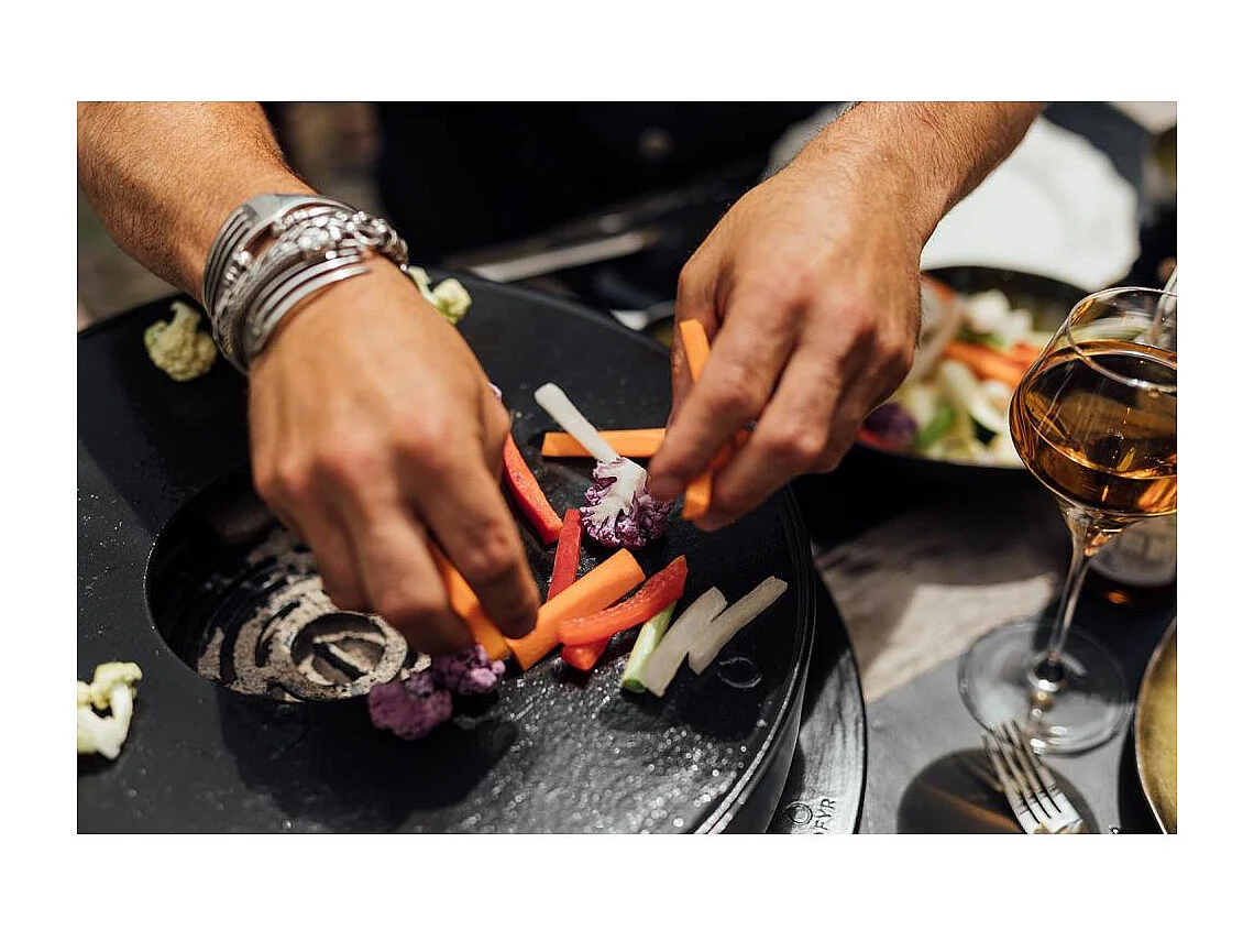 Grillplatte "Tabl'O" + 6 Kokosbriketts + Zange (mitgeliefert)