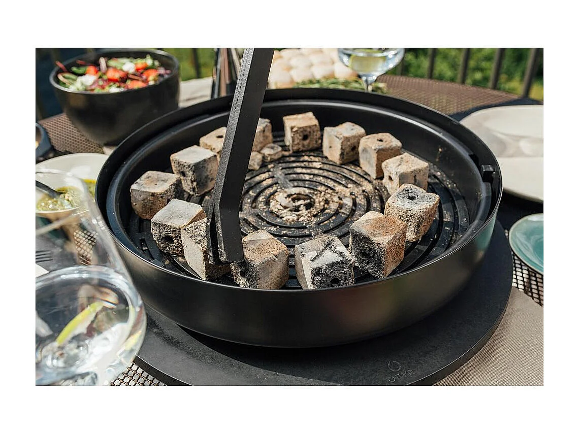 Grillplatte "Tabl'O" + 6 Kokosbriketts + Zange (mitgeliefert)