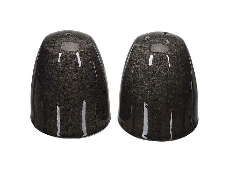 Lot Salière & Poivrière "Duo" 10cm Noir