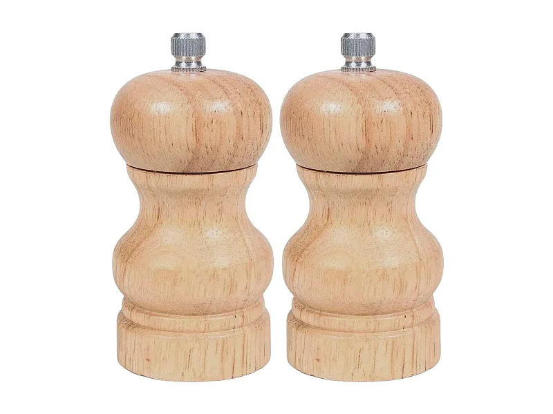 Pfeffer- und Salzmühle aus Holz (2er-Set)
