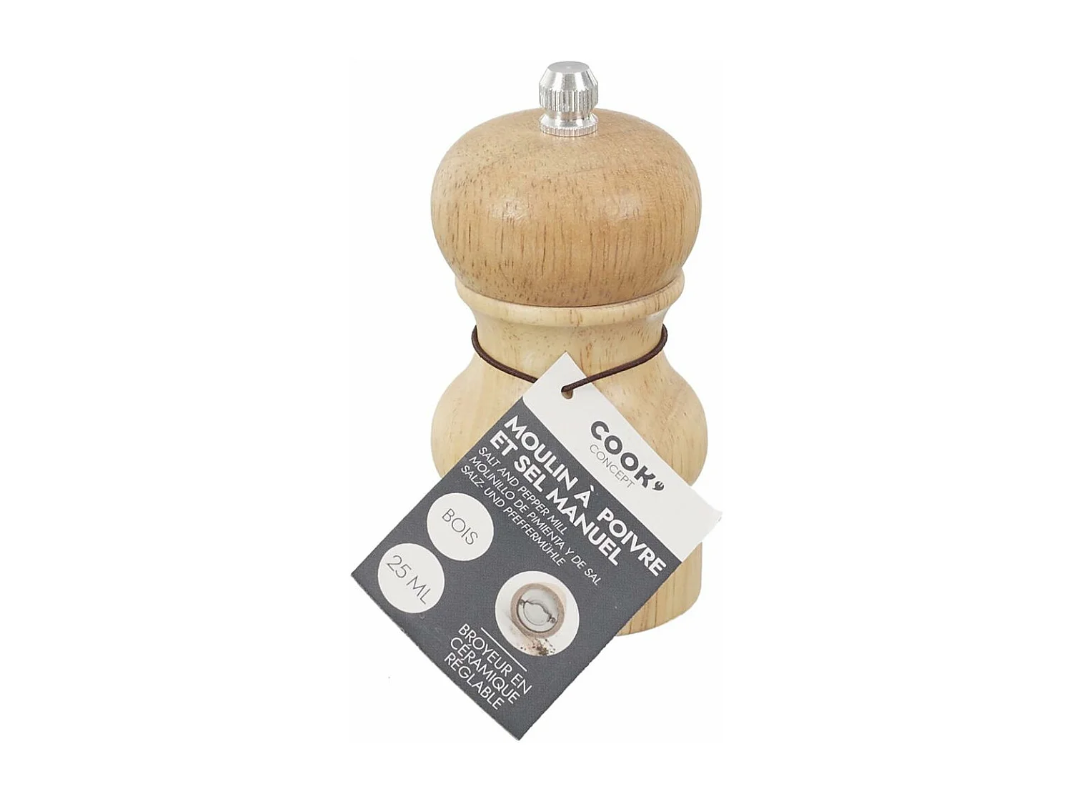 Macina sale e pepe in legno (set di 2)