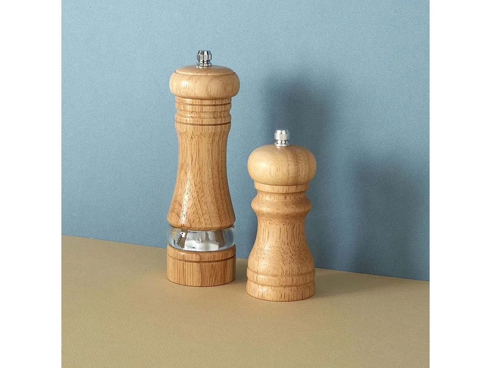 Macina sale e pepe in legno (set di 2)