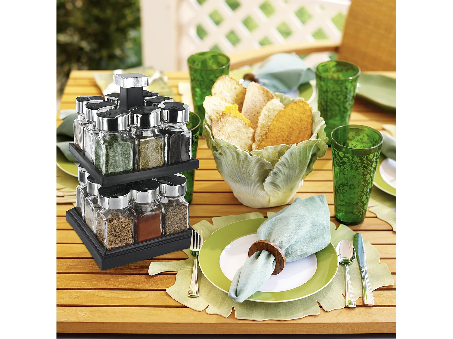 Carosello di spezie con 16 vasetti da 10 cl