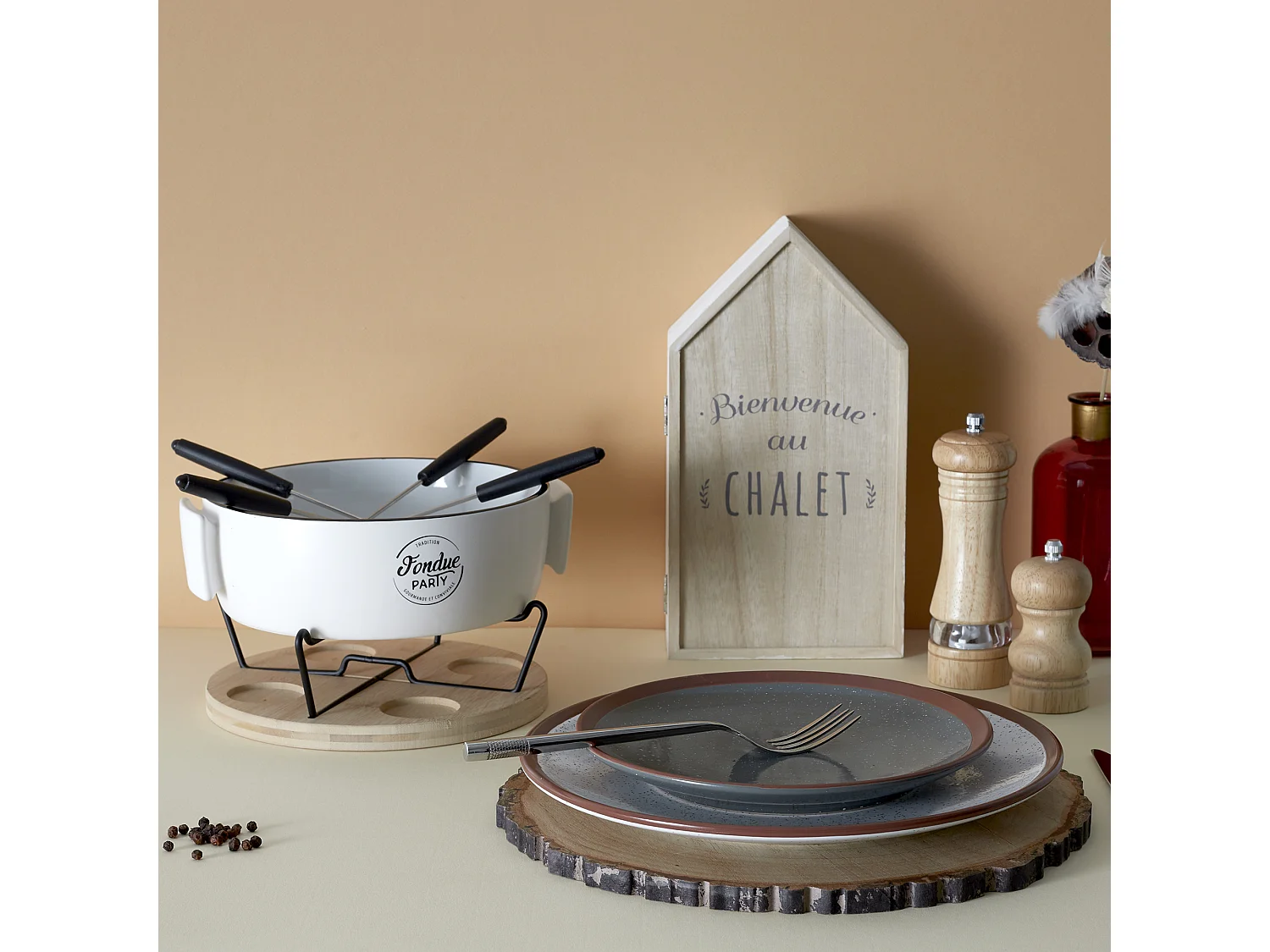 Petit Moulin A Poivre Et Sel En Bois Beige