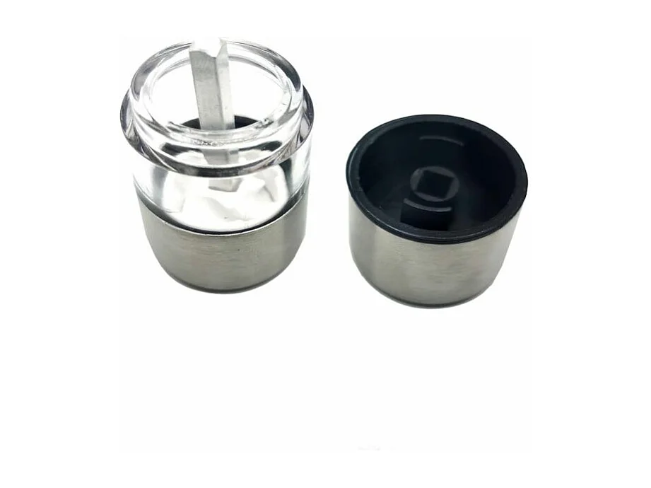Set di 2 mini macina sale e pepe in acciaio inox