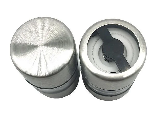 Lot de 2 Moulins "Sel & Poivre" 5cm Argent