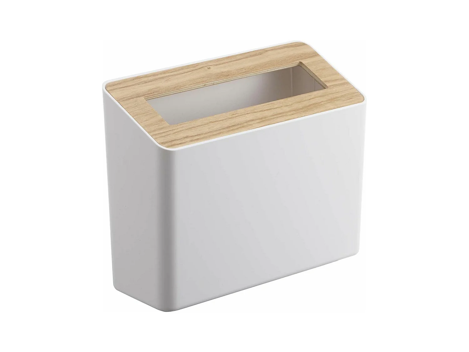 Papelera de resina y madera