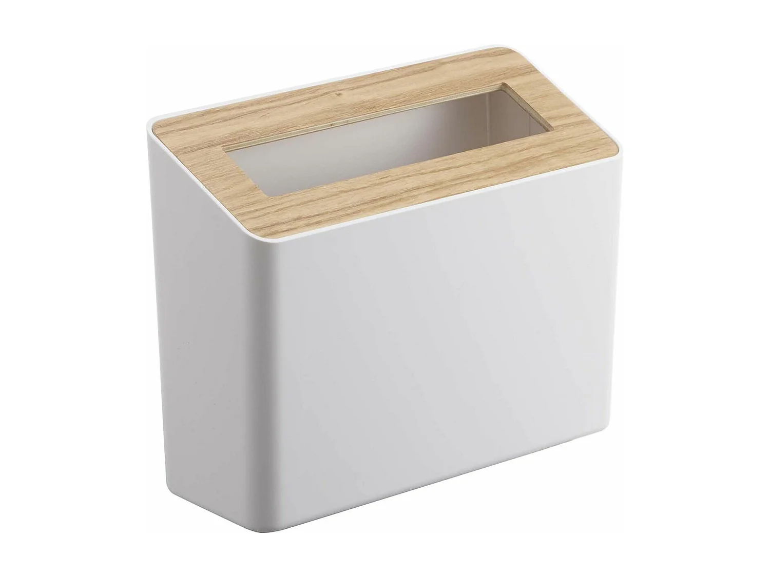 Cestino da tavolo in resina e legno