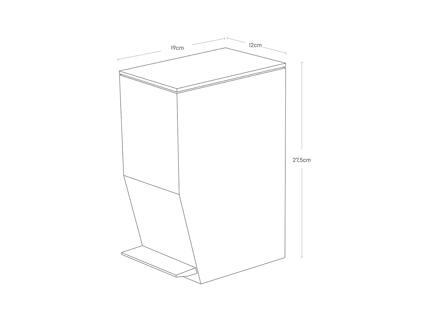 Cubo de basura moderno Torre