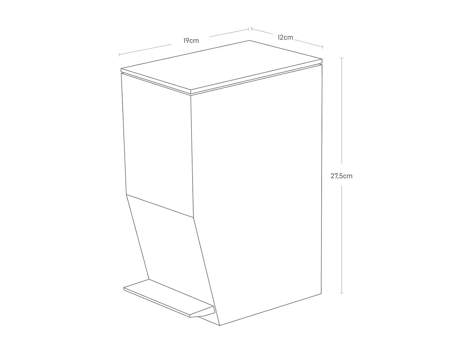 Bidone da bagno moderno Tower