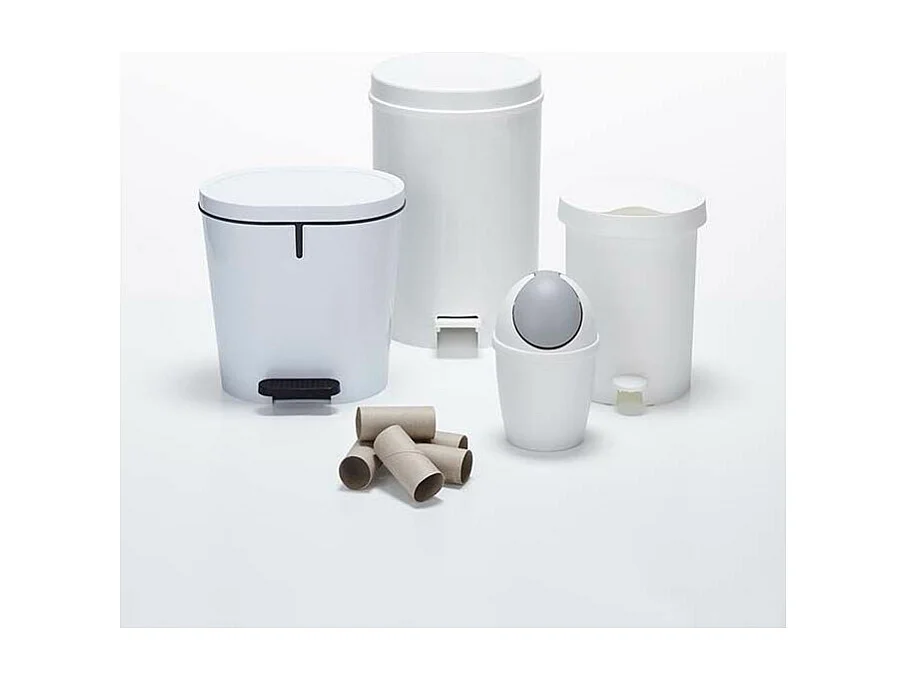 Zamora Poubelle à pédale 8L Zamora Blanc