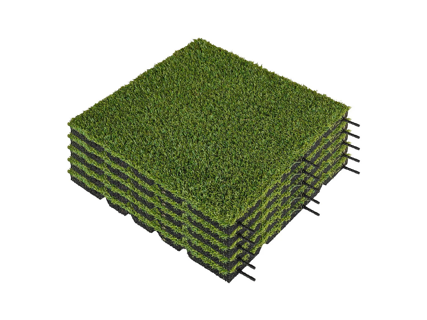 Dalle amortissante effet gazon 50 x 50 cm Lot de 5