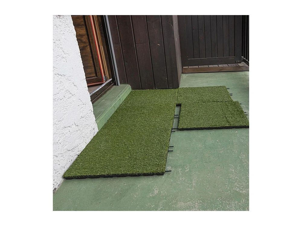 Dalle amortissante effet gazon 50 x 50 cm Lot de 5