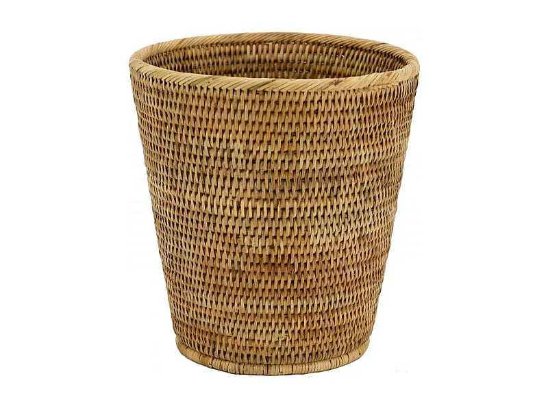 Corbeille à papier en rotin