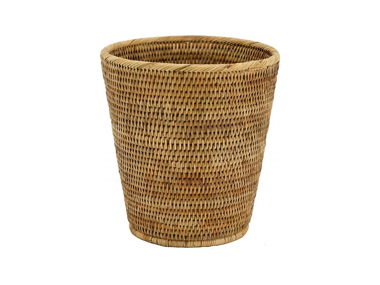 Corbeille à papier en rotin