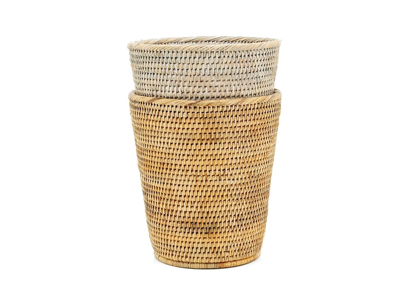 Corbeille à papier en rotin