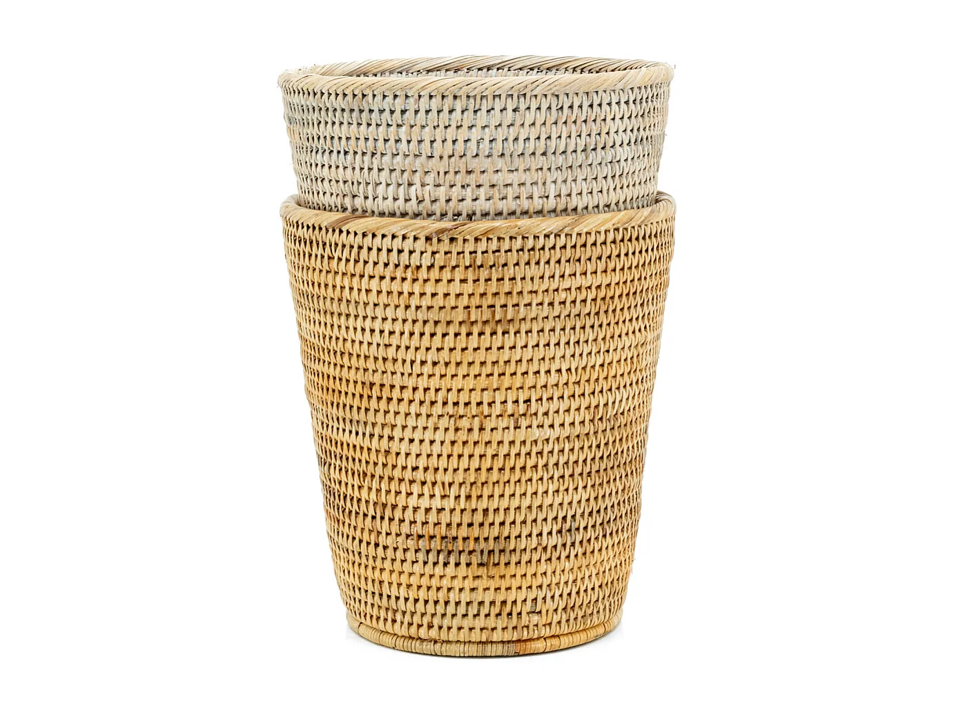 Corbeille à papier en rotin