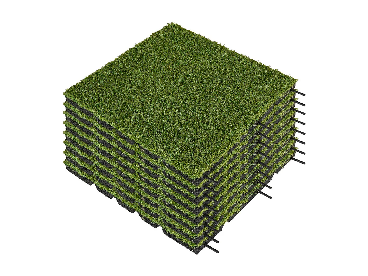 Dalle amortissante effet gazon 50 x 50 cm Lot de 8