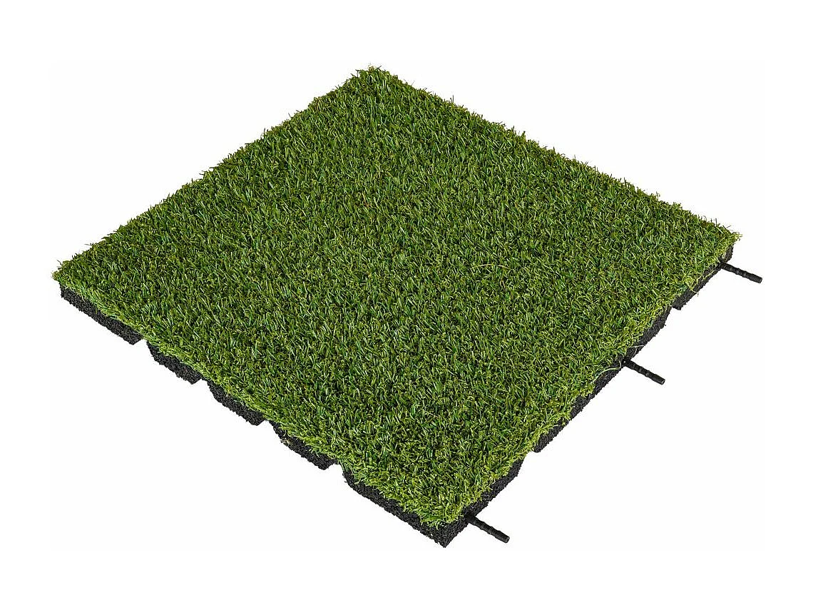 Dalle amortissante effet gazon 50 x 50 cm Lot de 8