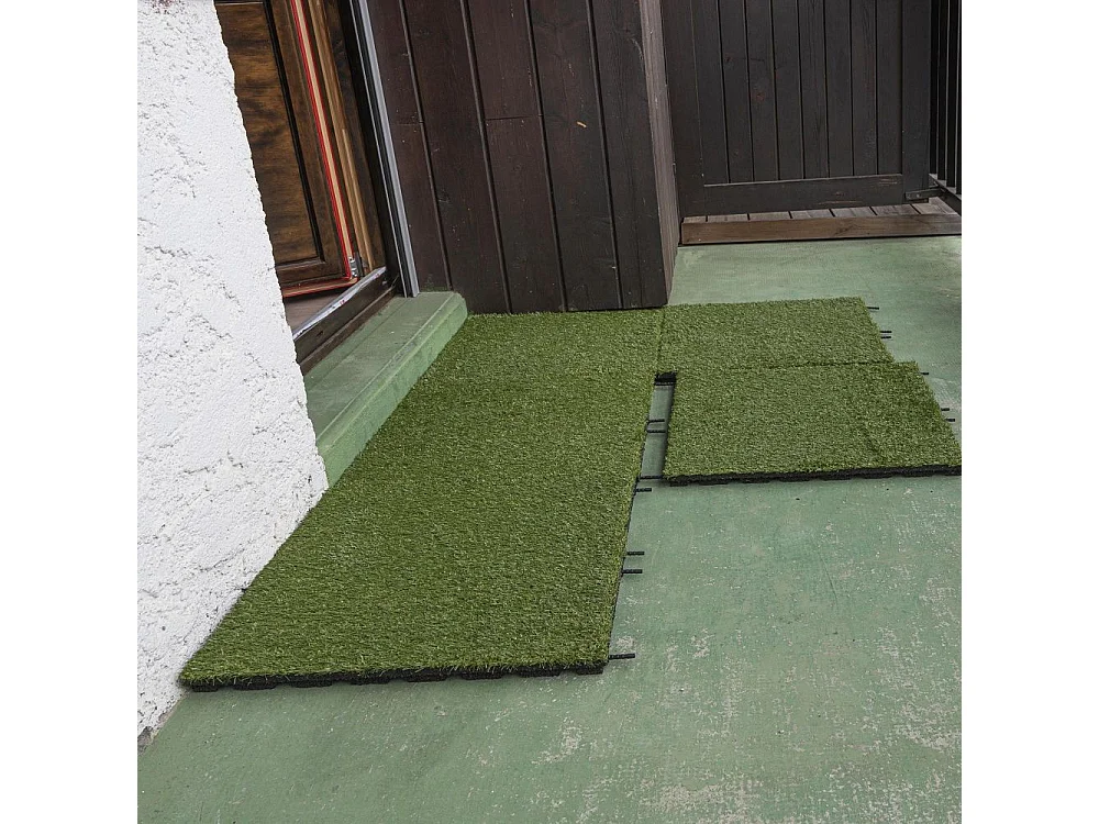 Dalle amortissante effet gazon 50 x 50 cm Lot de 8