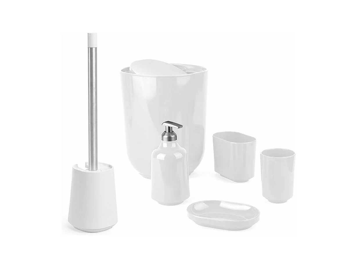 Poubelle blanche salle de bain Step